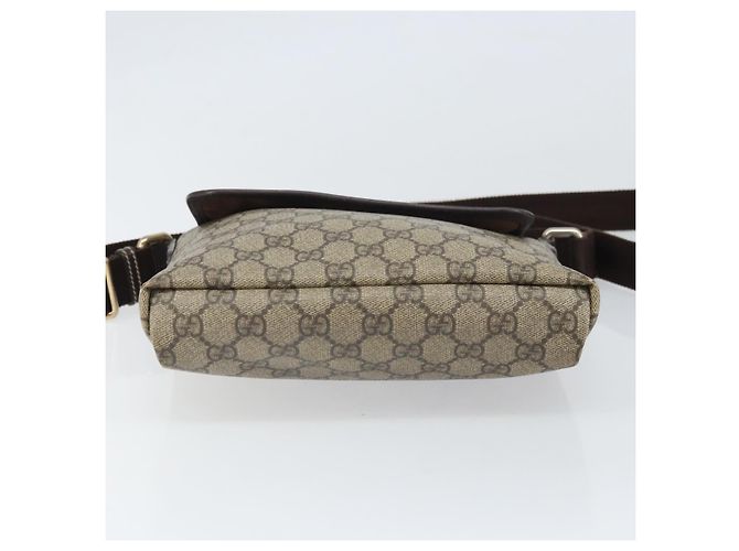 Gucci Borsa a Spalla GG Supreme PVC Beige Oro 223666 Auth 170370 D'oro - vista 5