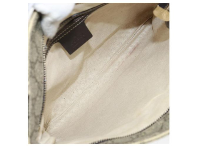 Gucci Borsa a spalla GG Supreme in PVC beige oro 295257 Auth 170375 D'oro - vista 11