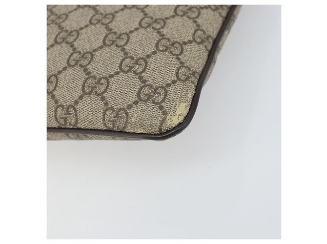 Gucci Borsa a spalla GG Supreme in PVC beige oro 295257 Auth 170375 D'oro - vista 15