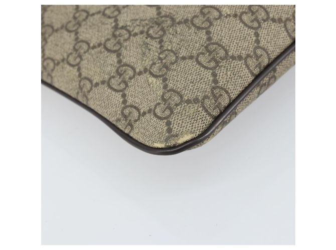 Gucci Borsa a spalla GG Supreme in PVC beige oro 295257 Auth 170375 D'oro - vista 18