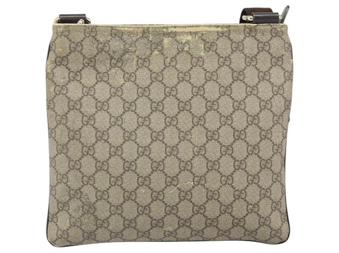 Gucci Borsa a spalla GG Supreme in PVC beige oro 295257 Auth 170375 D'oro - vista 2