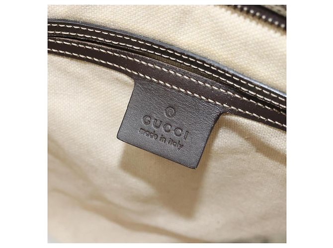 Gucci Borsa a spalla GG Supreme in PVC beige oro 295257 Auth 170375 D'oro - vista 20