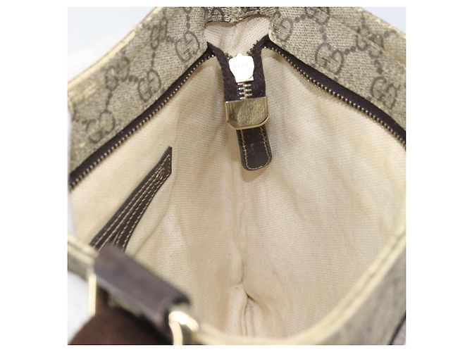 Gucci Borsa a spalla GG Supreme in PVC beige oro 295257 Auth 170375 D'oro - vista 21