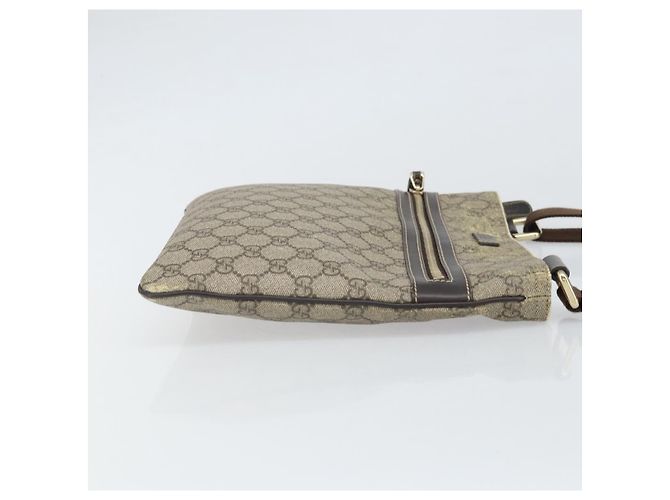 Gucci Borsa a spalla GG Supreme in PVC beige oro 295257 Auth 170375 D'oro - vista 3
