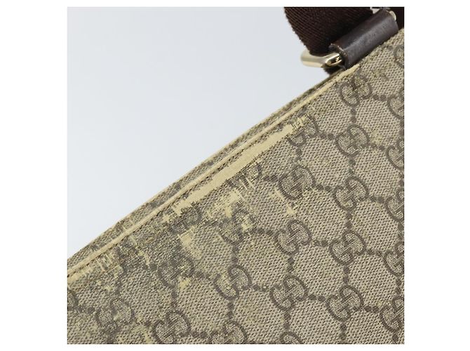 Gucci Borsa a spalla GG Supreme in PVC beige oro 295257 Auth 170375 D'oro - vista 8