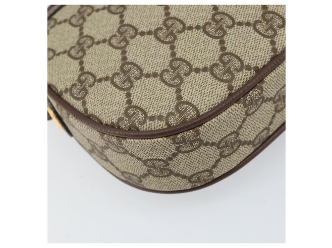 Sac Sherry Line GG Supreme Web Gucci PVC Beige Or 007 58 6112 Auth 170700 Doré - vue 15