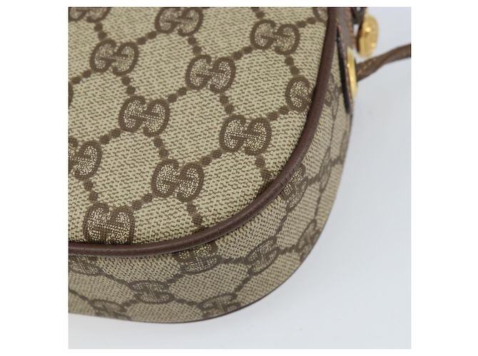 Sac Sherry Line GG Supreme Web Gucci PVC Beige Or 007 58 6112 Auth 170700 Doré - vue 16