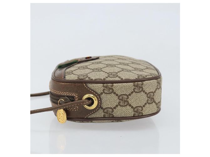 Sac Sherry Line GG Supreme Web Gucci PVC Beige Or 007 58 6112 Auth 170700 Doré - vue 4