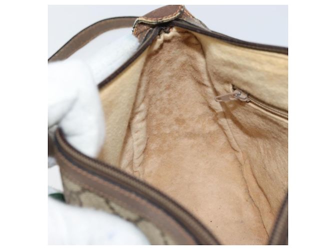 Borsa Sherry Line GG Supreme Web di GUCCI in PVC beige e oro 89 02 032 Auth 169092 D'oro - vista 21