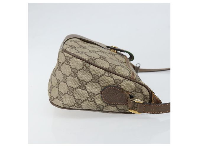 Borsa Sherry Line GG Supreme Web di GUCCI in PVC beige e oro 89 02 032 Auth 169092 D'oro - vista 3
