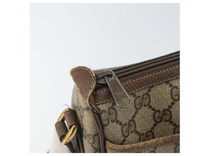 Borsa Sherry Line GG Supreme Web di GUCCI in PVC beige e oro 89 02 032 Auth 169092 D'oro - vista 9