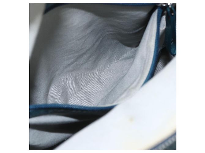 BALLY Borsa a Mano in Pelle 2 vie Verde Argento Auth 165100 - vista 23