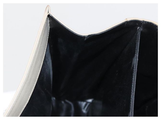 Borsa a mano Gancini in pelle beige e oro Auth 170123 di Salvatore Ferragamo - vista 21