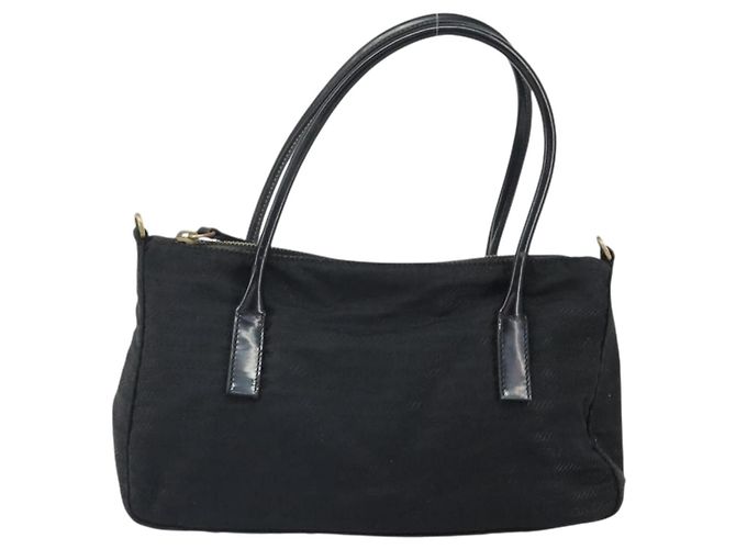Borsa a mano PRADA in nylon nero Auth bs32763 - vista 13