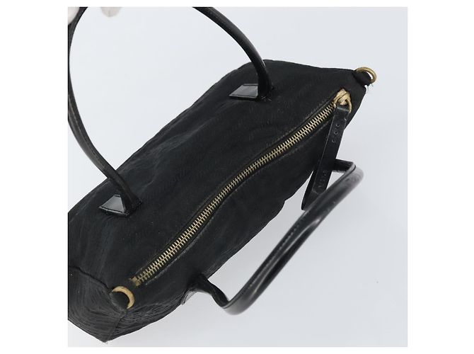 Borsa a mano PRADA in nylon nero Auth bs32763 - vista 6