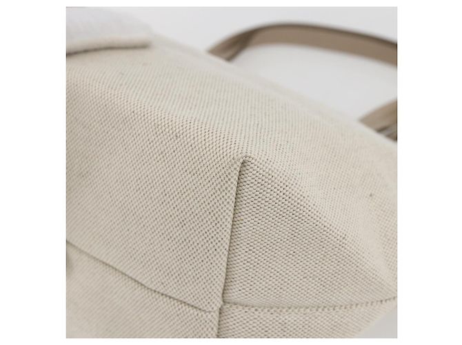 Borsa a mano Salvatore Ferragamo in tela beige oro Auth 169508 - vista 15