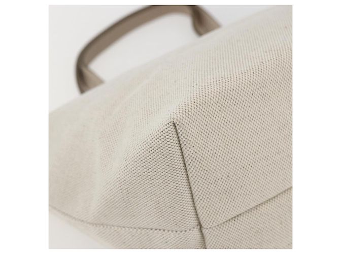 Borsa a mano Salvatore Ferragamo in tela beige oro Auth 169508 - vista 16