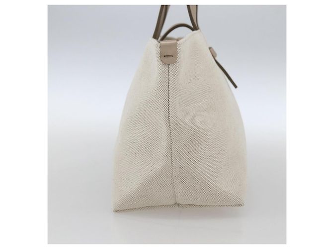 Borsa a mano Salvatore Ferragamo in tela beige oro Auth 169508 - vista 3