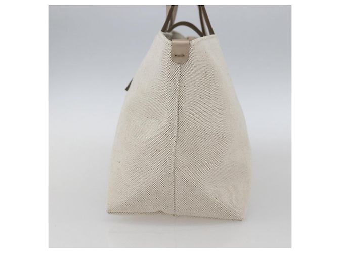 Borsa a mano Salvatore Ferragamo in tela beige oro Auth 169508 - vista 4