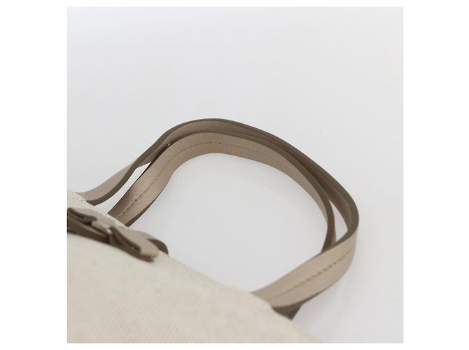 Borsa a mano Salvatore Ferragamo in tela beige oro Auth 169508 - vista 8