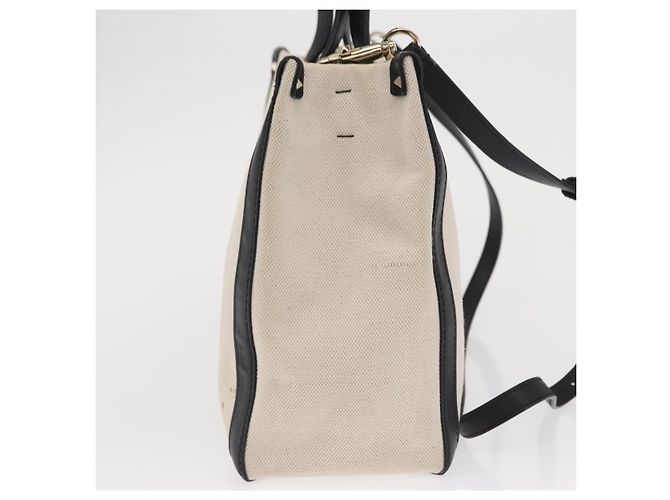 Borsa Tote Valentino in tela 2 in 1 Beige Oro Auth BA10106 - vista 5