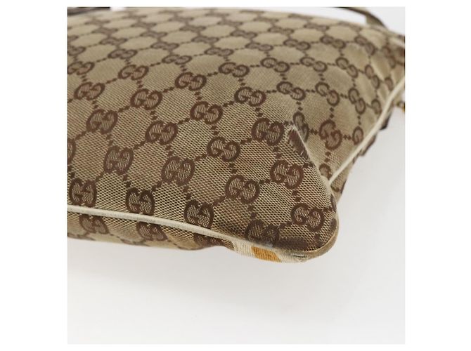 Borsa a Spalla Gucci GG Canvas Sherry Line Beige Oro 144388 Auth 163466 D'oro - vista 16