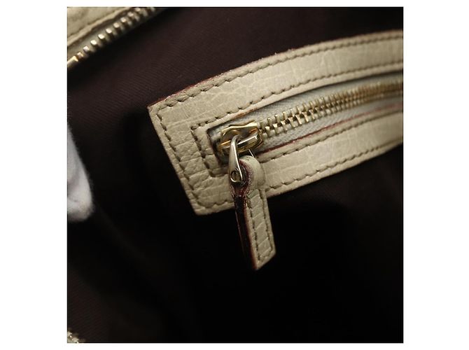 Borsa a Spalla Gucci GG Canvas Sherry Line Beige Oro 144388 Auth 163466 D'oro - vista 19
