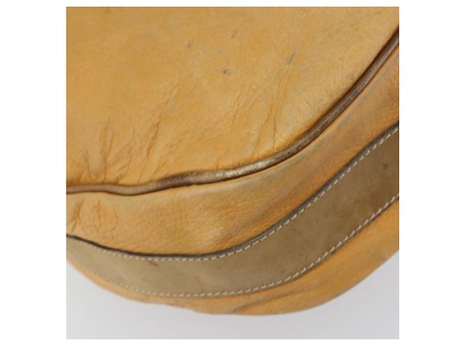 LOEWE Borsa a Spalla Anagram Pelle Beige Oro Auth 166705 D'oro - vista 14