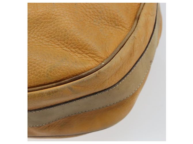 LOEWE Borsa a Spalla Anagram Pelle Beige Oro Auth 166705 D'oro - vista 15