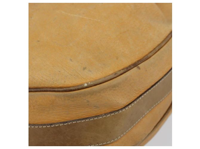 LOEWE Borsa a Spalla Anagram Pelle Beige Oro Auth 166705 D'oro - vista 9