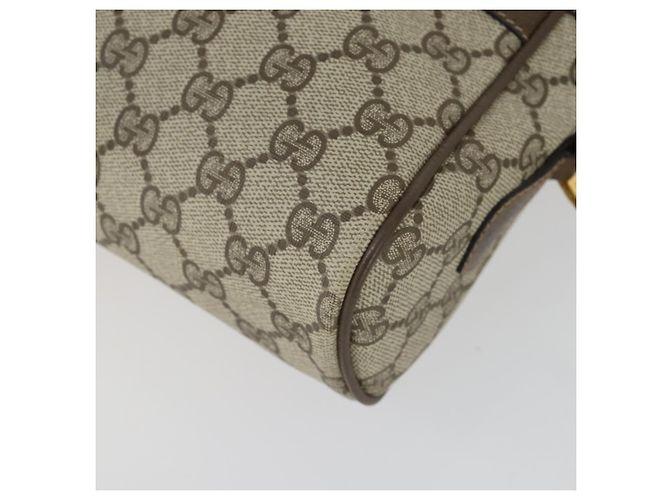 Gucci Borsa GG Supreme Web Sherry Line PVC Beige Oro 32 02 005 Auth 169059 D'oro - vista 14