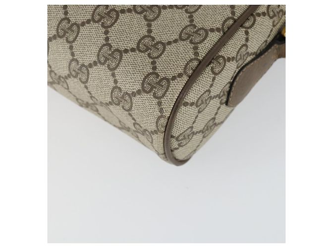 Gucci Borsa GG Supreme Web Sherry Line PVC Beige Oro 32 02 005 Auth 169059 D'oro - vista 16