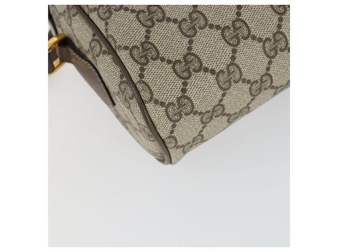 Gucci Borsa GG Supreme Web Sherry Line PVC Beige Oro 32 02 005 Auth 169059 D'oro - vista 17