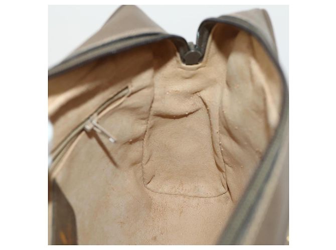Gucci Borsa GG Supreme Web Sherry Line PVC Beige Oro 32 02 005 Auth 169059 D'oro - vista 20
