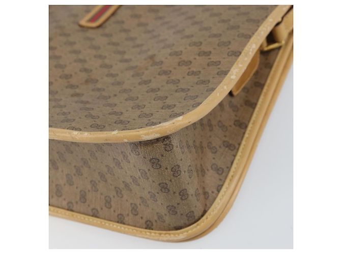 Gucci Borsa a Spalla Micro GG Supreme PVC Beige Oro 001 104 0551 Auth BA10075 D'oro - vista 15