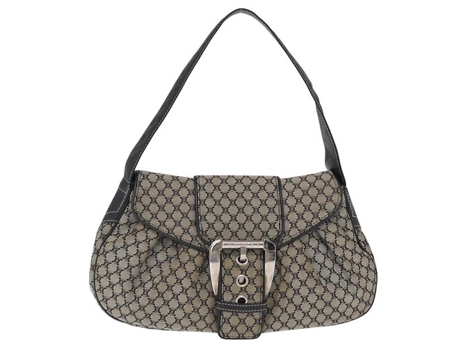 Céline CELINE Macadam Canvas Handtasche Beige Silber Auth ep13183 - Ansicht 13