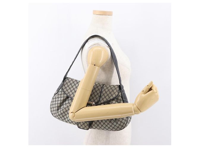 Céline CELINE Macadam Canvas Handtasche Beige Silber Auth ep13183 - Ansicht 24