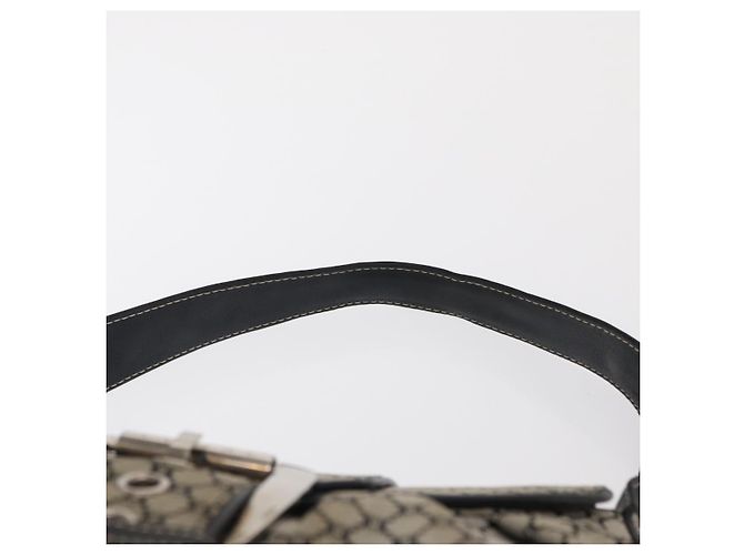 Céline CELINE Macadam Canvas Handtasche Beige Silber Auth ep13183 - Ansicht 8