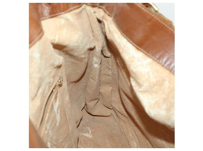 Borsa a Spalla in Pelle Gucci Bamboo 2way Marrone Oro 001 1781 1577 Auth th6578 D'oro - vista 20