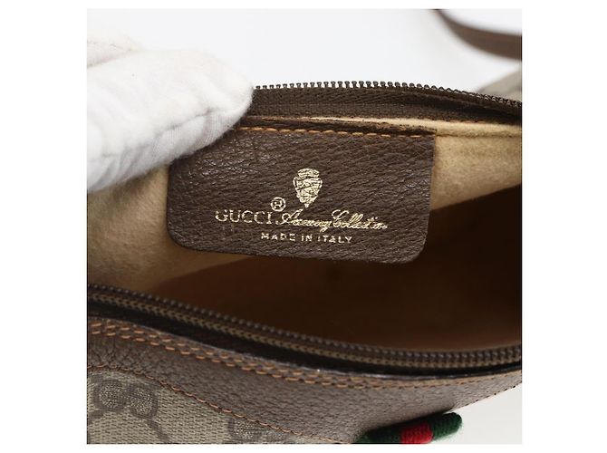 Bolso Sherry Line GG Supreme Web de GUCCI en PVC beige y dorado 89 02 018 Auth 170267 - vista 17