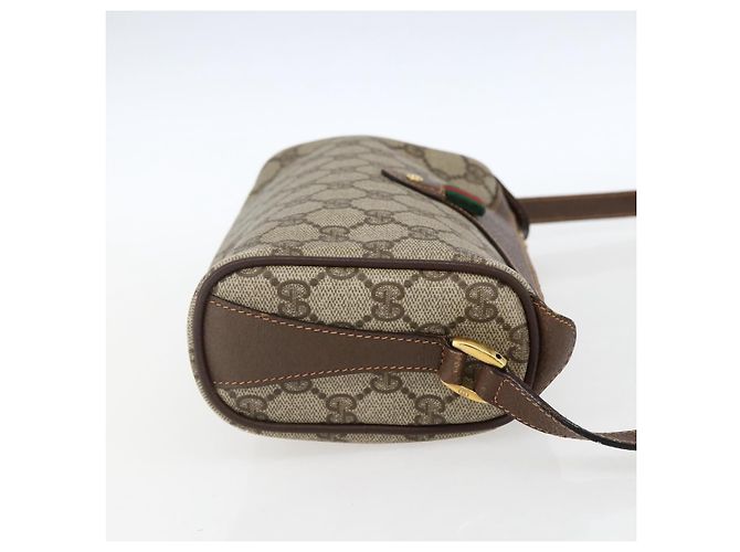 Bolso Sherry Line GG Supreme Web de GUCCI en PVC beige y dorado 89 02 018 Auth 170267 - vista 4