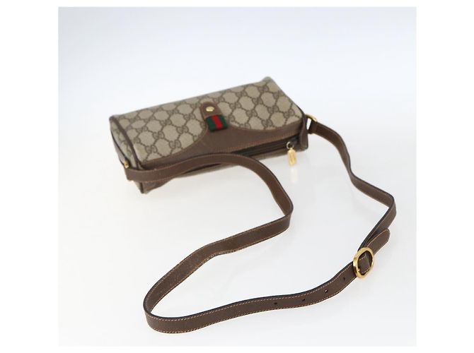 Bolso Sherry Line GG Supreme Web de GUCCI en PVC beige y dorado 89 02 018 Auth 170267 - vista 7