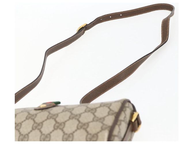 Bolso Sherry Line GG Supreme Web de GUCCI en PVC beige y dorado 89 02 018 Auth 170267 - vista 8