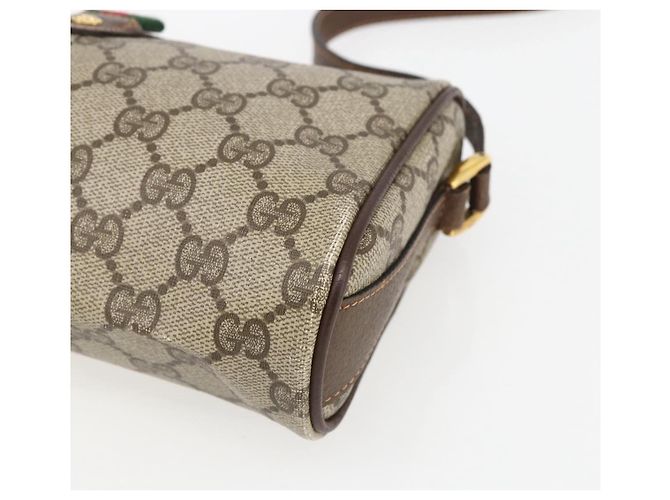 Bolso Sherry Line GG Supreme Web de GUCCI en PVC beige y dorado 89 02 018 Auth 170267 - vista 9