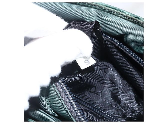 Prada Tote Tasche aus Nylon Grün Authentisch 170398 - Ansicht 12