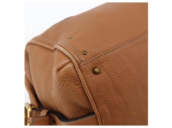 Chloé Borsa a mano Chloe Paddington in pelle marrone oro argento Auth BA9967V D'oro - vista 16