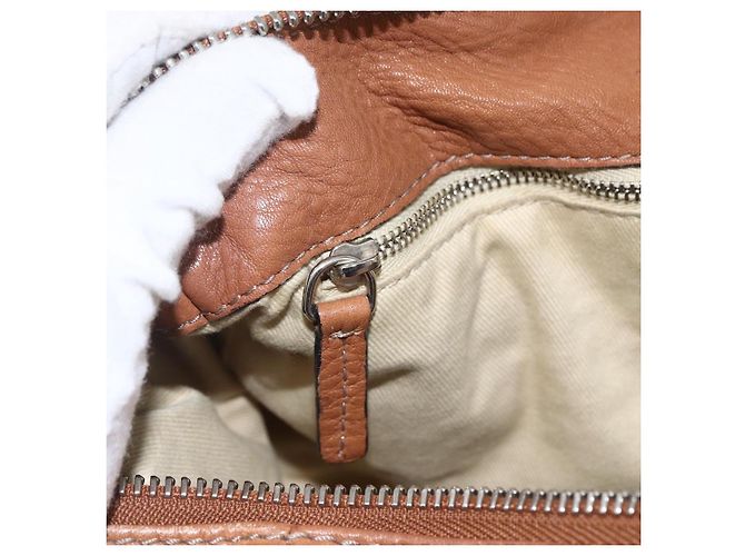 Chloé Borsa a mano Chloe Paddington in pelle marrone oro argento Auth BA9967V D'oro - vista 21