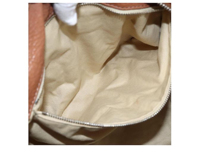 Chloé Borsa a mano Chloe Paddington in pelle marrone oro argento Auth BA9967V D'oro - vista 24