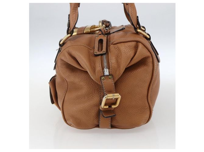 Chloé Borsa a mano Chloe Paddington in pelle marrone oro argento Auth BA9967V D'oro - vista 4