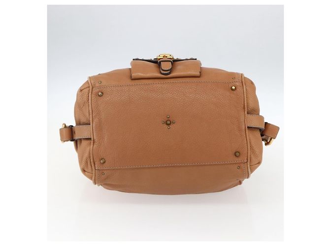 Chloé Borsa a mano Chloe Paddington in pelle marrone oro argento Auth BA9967V D'oro - vista 5